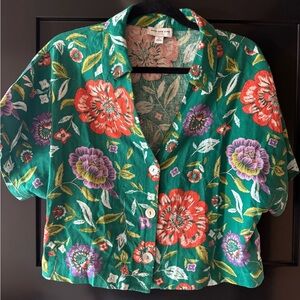 Marc New York Green Floral Button-Down Shirt